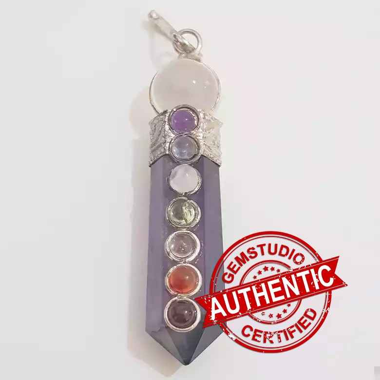 Amethyst 7 Chakra Pendant