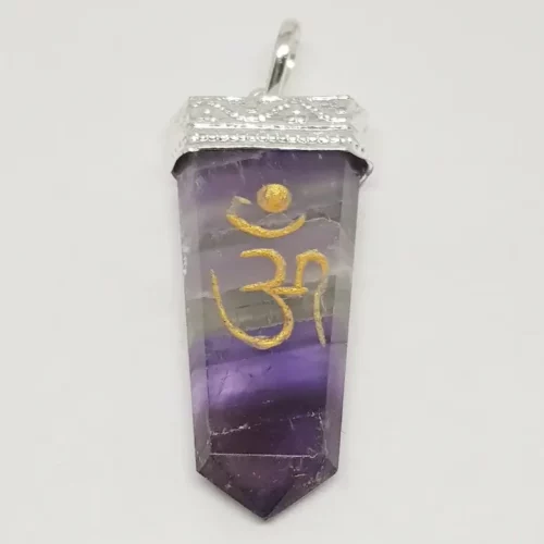 Amethyst Om Pencil Pendant