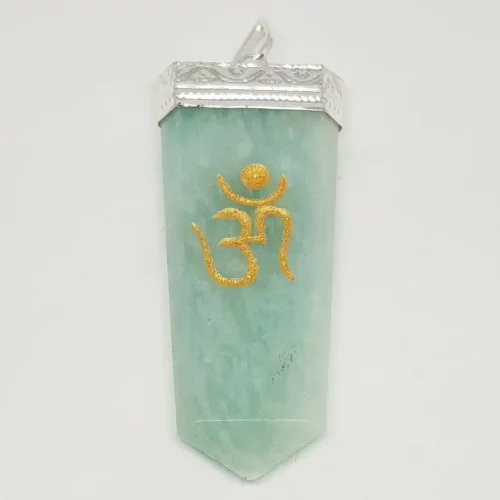 Blue Amazonite Om Pencil Pendant