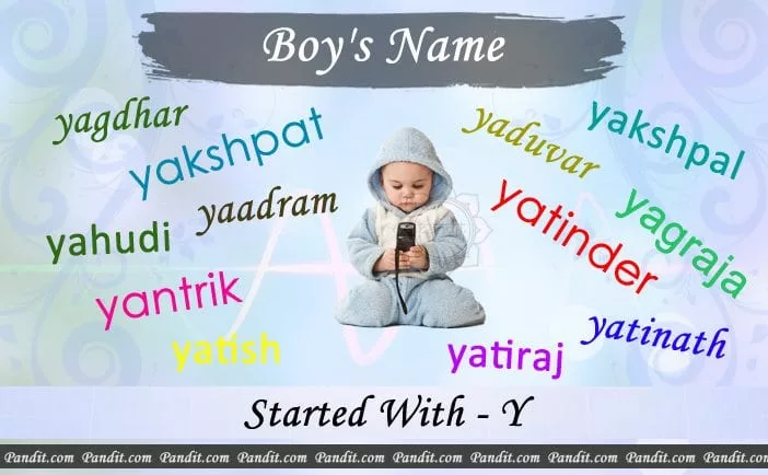 Indian Boy Names Starting With Y