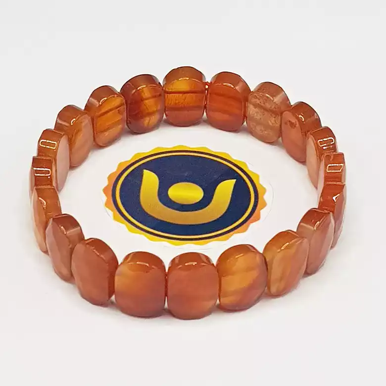 Carnelian Oval Faceted Bracelet