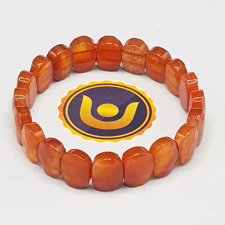 Carnelian Oval Faceted Bracelet