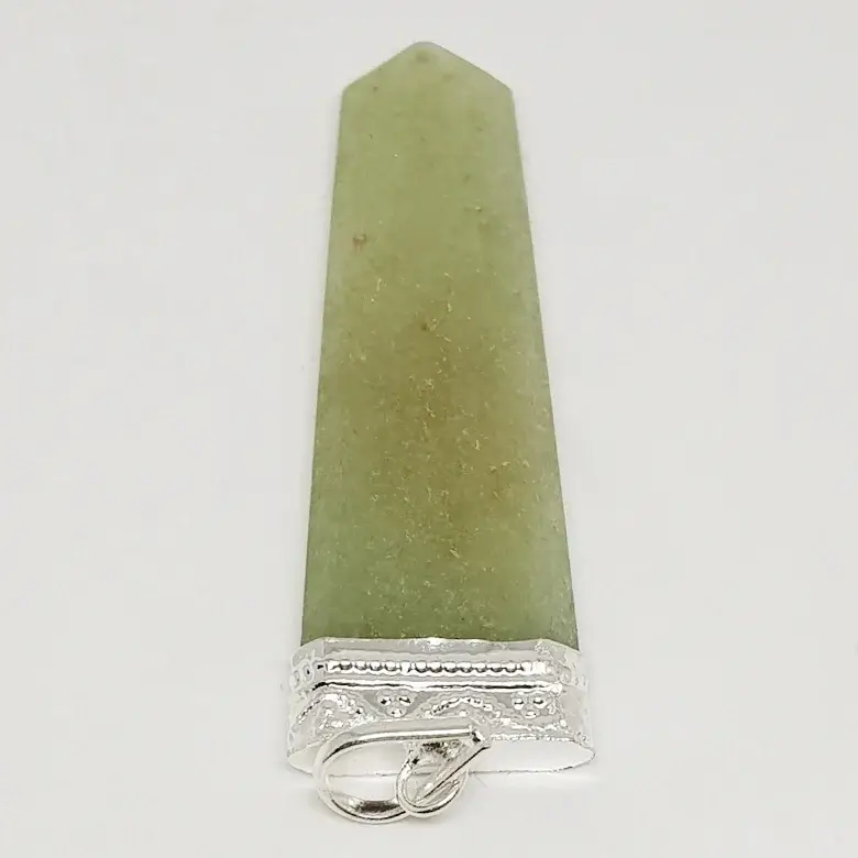 Green Aventurine Om Pencil Pendant