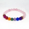 Rose Quartz 7 Chakra Bracelet