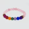 Rose Quartz 7 Chakra Bracelet