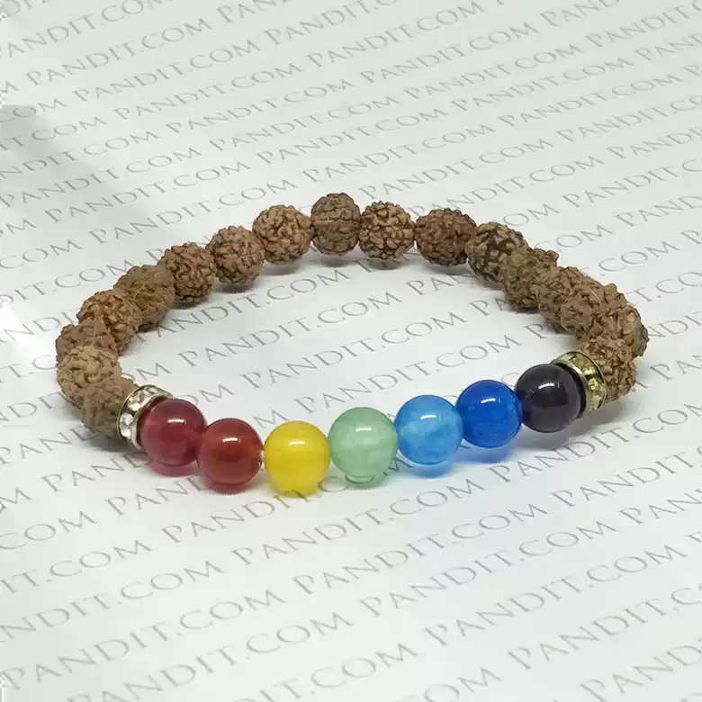 Rudraksha 7 Chakra Bracelet