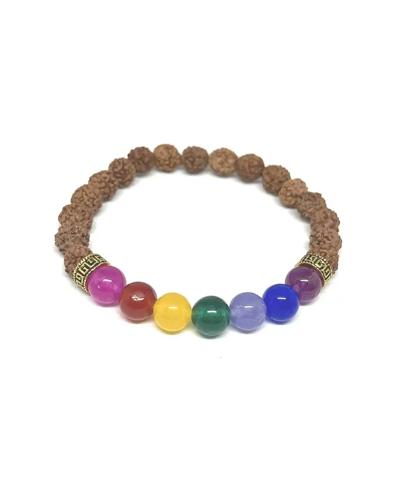 Rudraksha 7 Chakra Bracelet