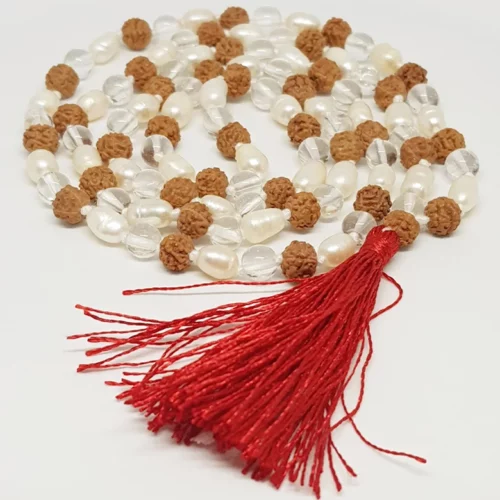 Rudraksha Sphatik and Pearl Mala