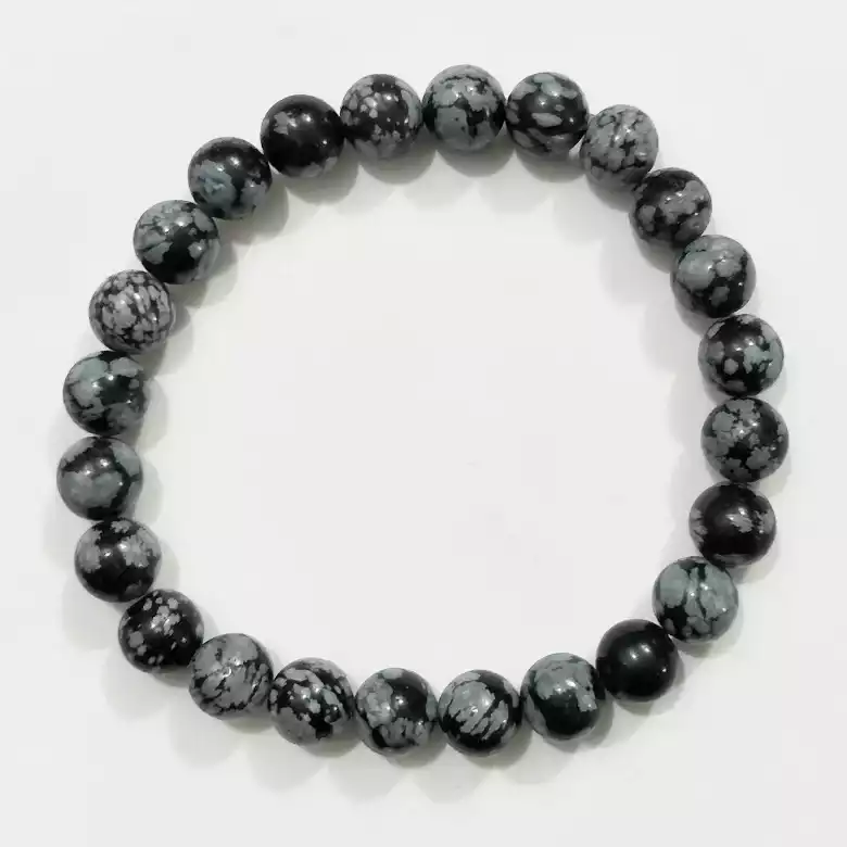 Snowflake Obsidian Bracelet