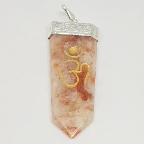 Sunstone Om Pencil Pendant